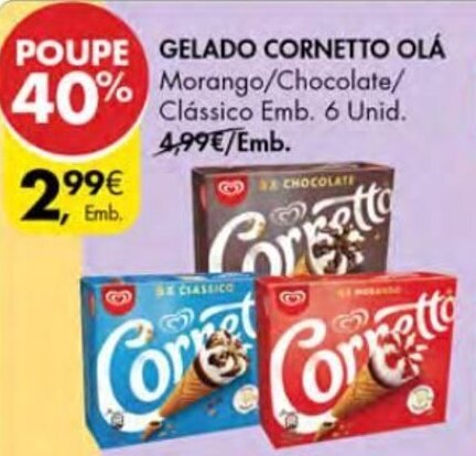 Promo O Gelado Cornetto Ola Em Pingo Doce