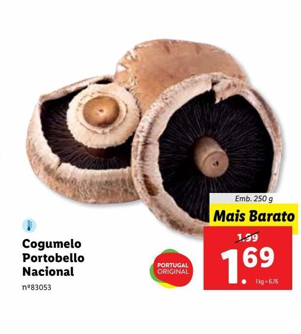 Promoção Cogumelo portobello nacional em Lidl