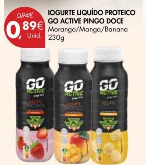 Promo O Iogurte L Quido Proteico Go Active Pingo Doce G Em Pingo Doce