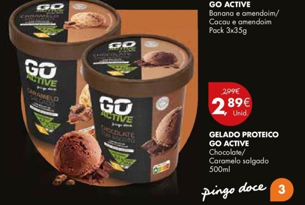 Promo O Gelado Proteico Go Active Ml Em Pingo Doce