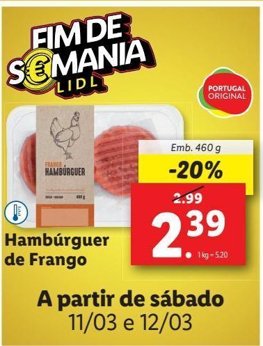 Promo O Hamb Rguer De Frango Em Lidl