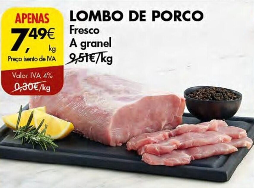 Promo O Lombo De Porco Fresco A Granel Kg Em Pingo Doce