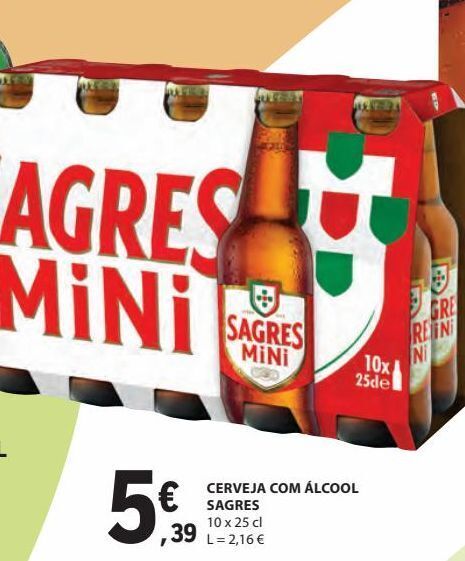 Promo O Cerveja Sagres Mini Em E Leclerc