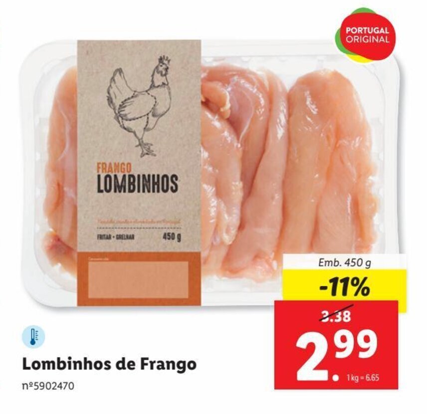 Promoção Lombinhos de Frango Emb 450 g em Lidl