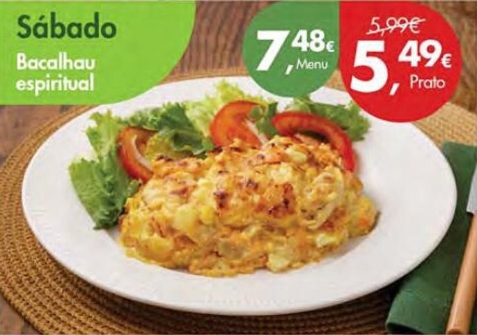 Promoção Sábado Bacalhau espiritual em Pingo Doce