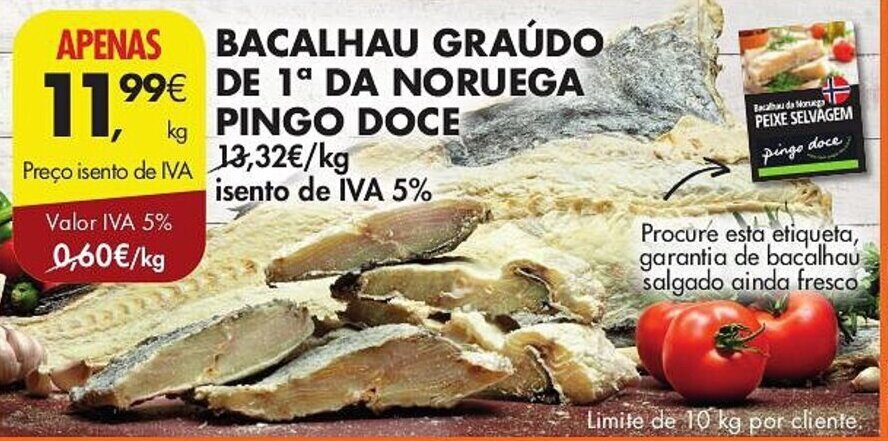 Promo O Bacalhau Gra Do De Da Noruega Pingo Doce Em Pingo Doce