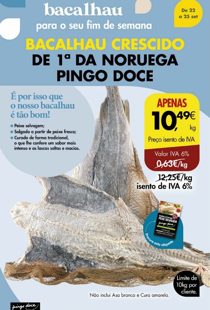 Promo O Bacalhau Crescido De Da Noruega Pingo Doce Em Pingo Doce