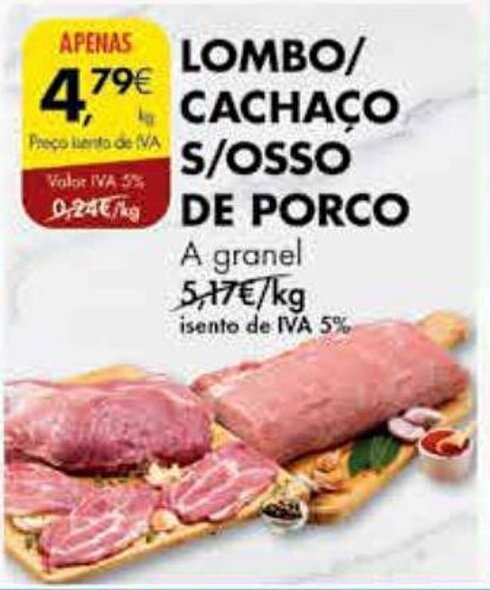 Promo O Lombo Cacha O S Osso De Porco Em Pingo Doce