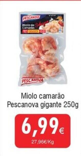 Promoção Miolo camarão Pescanova gigante 250g em Froiz