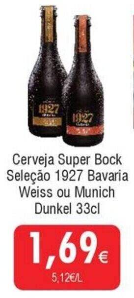 Promoção Cerveja Super Bock Seleção 1927 Bavaria Weiss ou Munich Dunkel