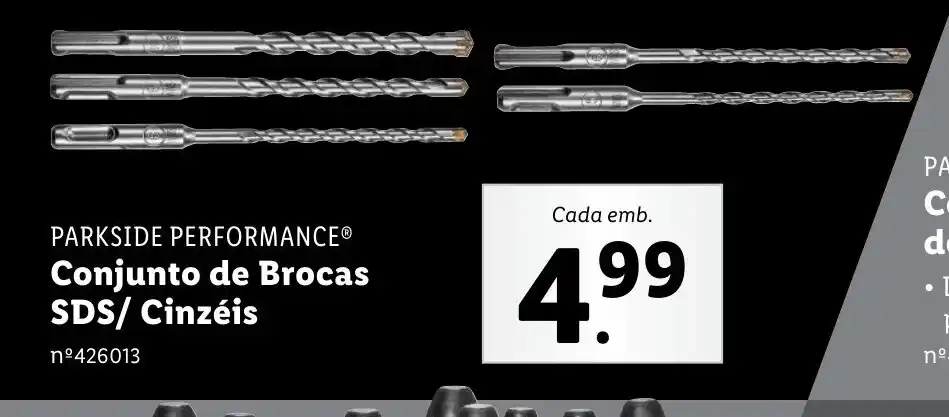 Promo O Parkside Performance Conjunto De Brocas Sds Cinz Is Em Lidl