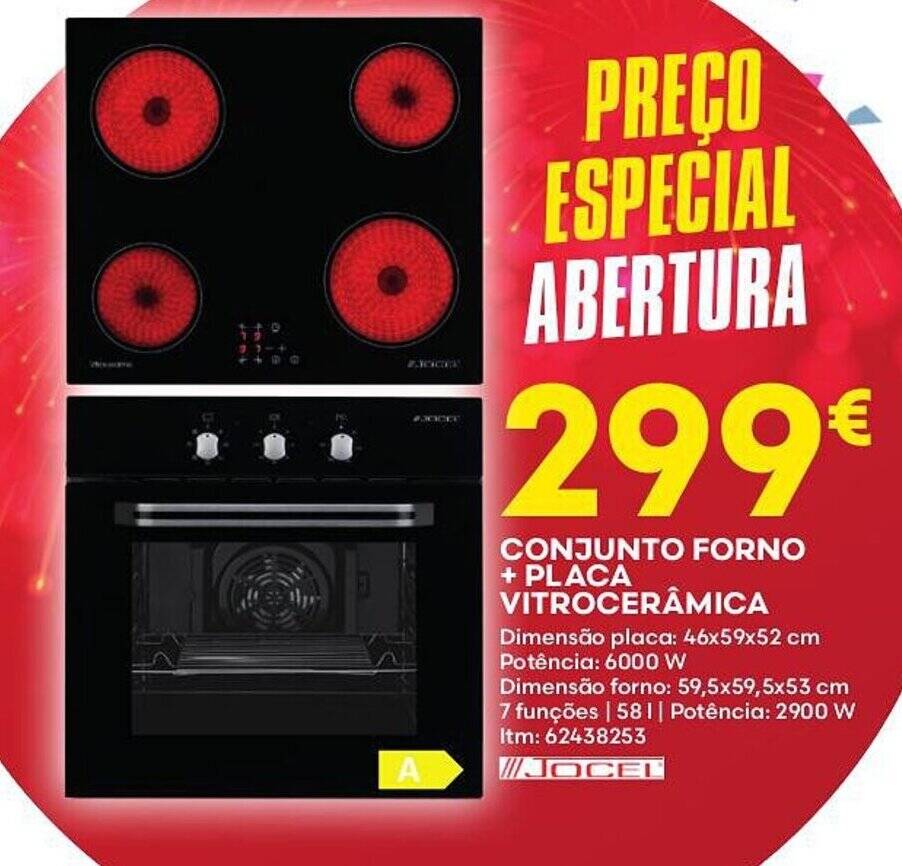 Promo O Conjunto Forno Placa Vitrocer Mica Em Bricomarch