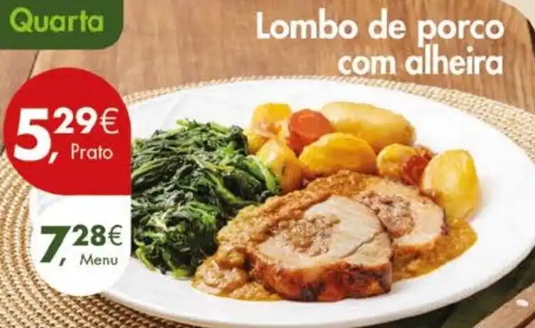 Promo O Lombo De Porco Alheira Prato Em Pingo Doce