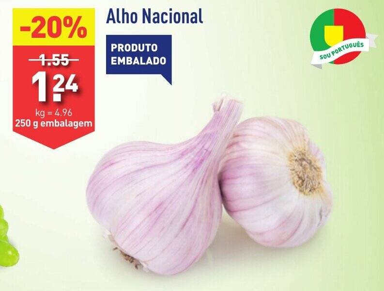 Promoção Alho Nacional 250g em ALDI