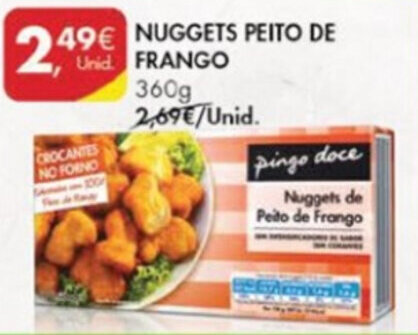 Promoção Nuggets Peito de Frango 360g em Pingo Doce