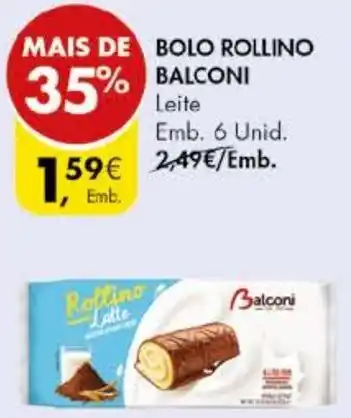 Promo O Bolo Rollino Balconi Leite Emb Unid Em Pingo Doce