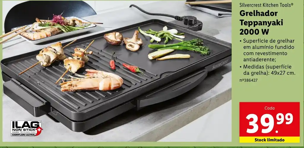 Promo O Silvercrest Kitchen Tools Grelhador Teppanyaki W Em Lidl