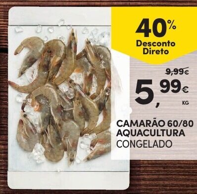 Promoção Camarão 60 80 Aquacultura em Continente