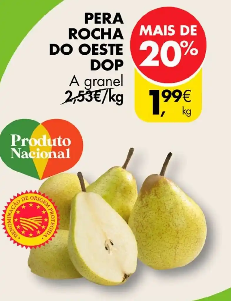 Promoção PERA ROCHA DO OESTE DOP A granel kg em Pingo Doce