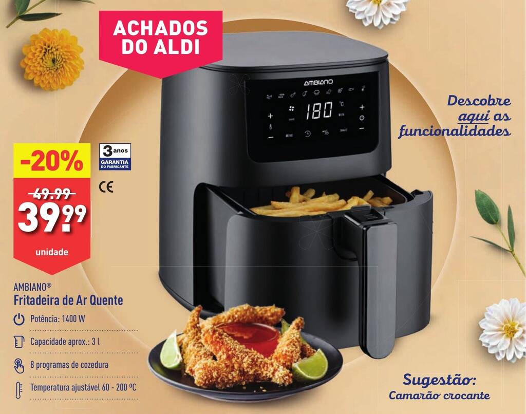 Promo O Ambiano Fritadeira De Ar Quente Em Aldi