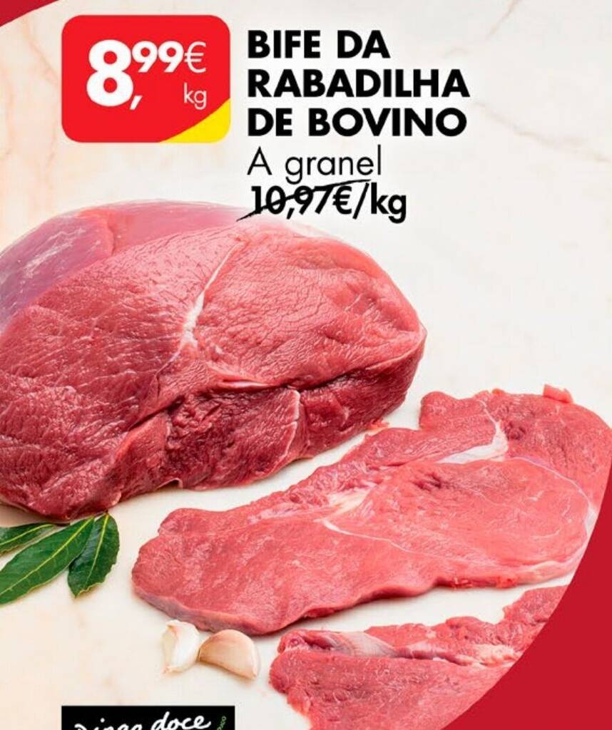 Promo O Bife Da Rabadilha De Bovino A Granel Kg Em Pingo Doce