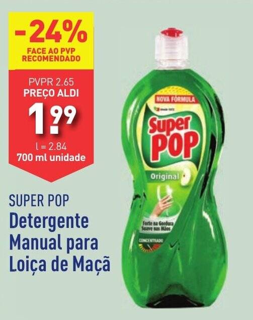 Promoção SUPER POP Detergente Manual para Loiça de Maçã 700ml em ALDI