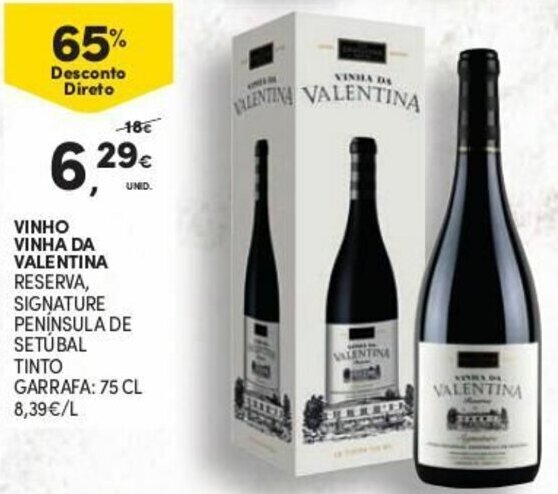 Promoção Vinho Vinha da Valentina 75cl em Continente