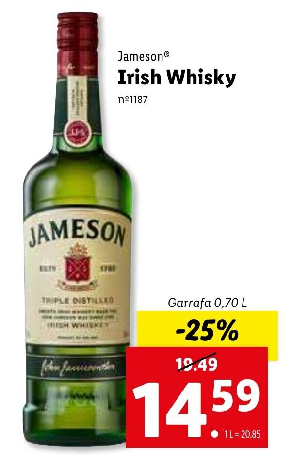 Promo O Jameson Irish Whisky L Em Lidl