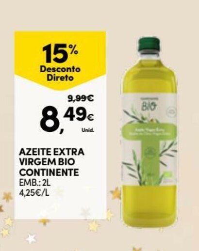 Promo O Azeite Extra Virgem Bio Continente Em Continente