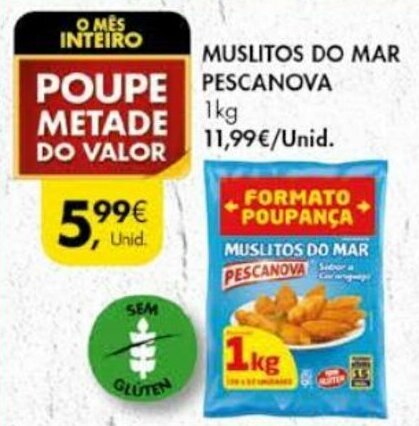 Promoção Muslitos do Mar Pescanova 1kg em Pingo Doce