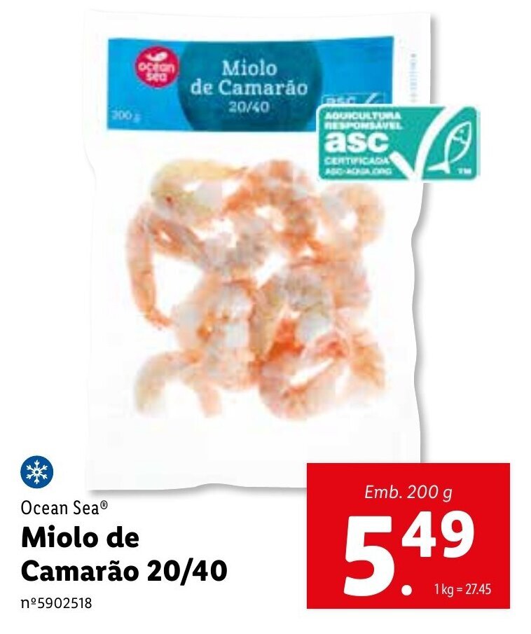 Promo O Ocean Sea Miolo De Camar O G Em Lidl