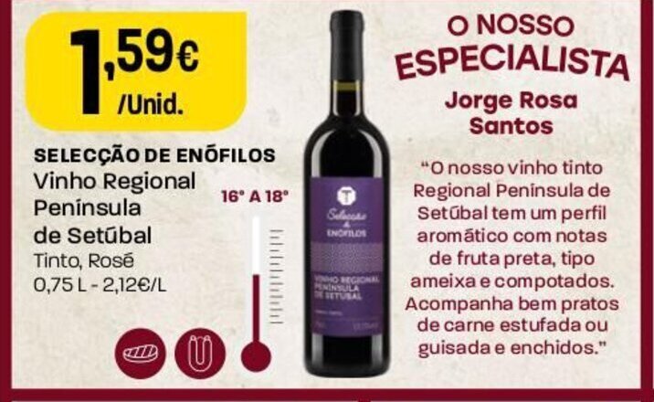 Promoção Seleção de Enófilos Vinho Regional Peninsula de Setubal em