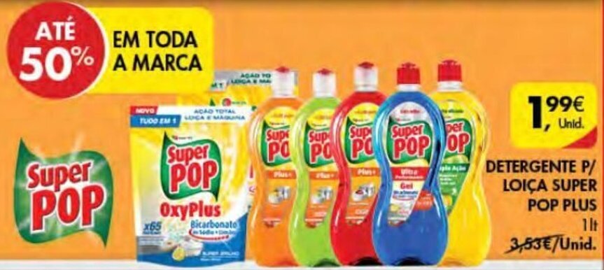 Promo O Super Pop Detergente P Loi A Oxyplus L Em Pingo Doce