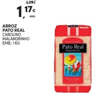 Promoção Arroz Pato Real 1kg em Continente