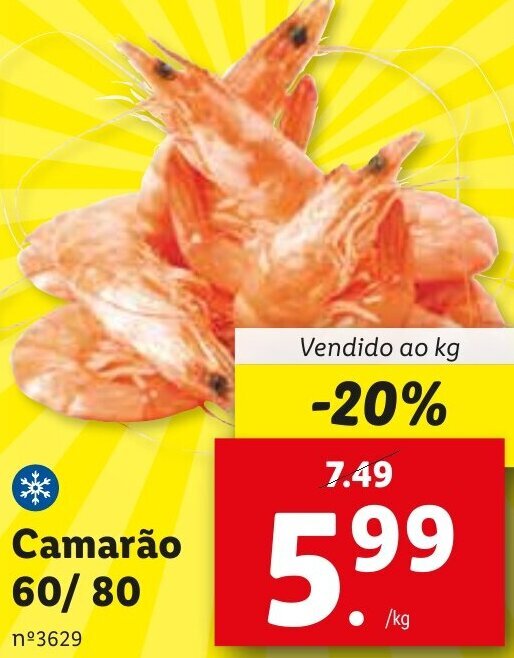 Promoção Camarão 60 80 em Lidl