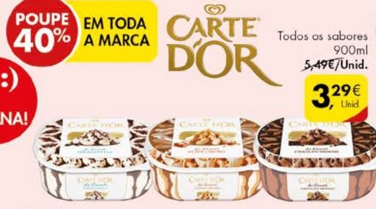 Promo O Carte D Or Gelados Todos As Sabores Ml Em Pingo Doce