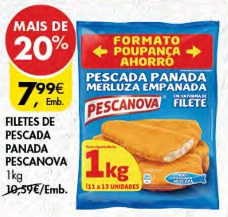 Promo O Filetes De Pescada Panada Pescanova Kg Em Pingo Doce