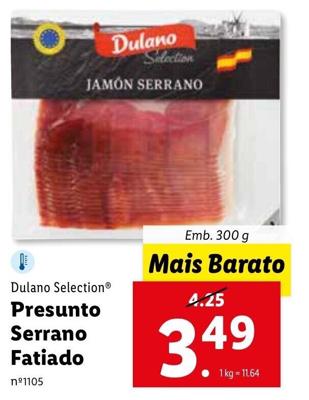 Promo O Dulano Selection Presunto Serrano Fatiado G Em Lidl