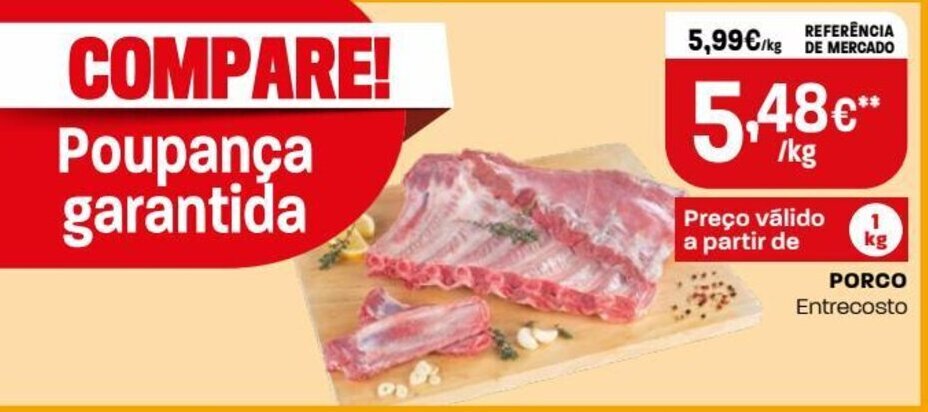 Promo O Porco Entrecosto Kg Em Intermarch