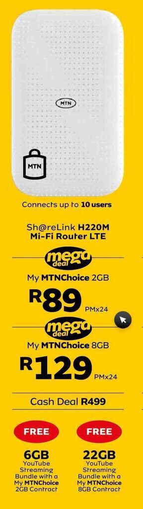 Share Link H M Mi Fi Router Lte Offer At Mtn