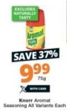 Knorr Aromat Seasoning All Variants G Offer At Checkers