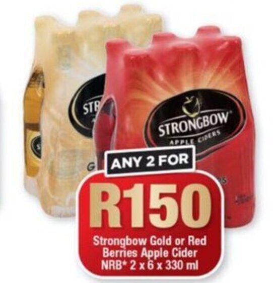 Strongbow Gold Or Red Berries Apple Cider Nrb X X Ml Offer At