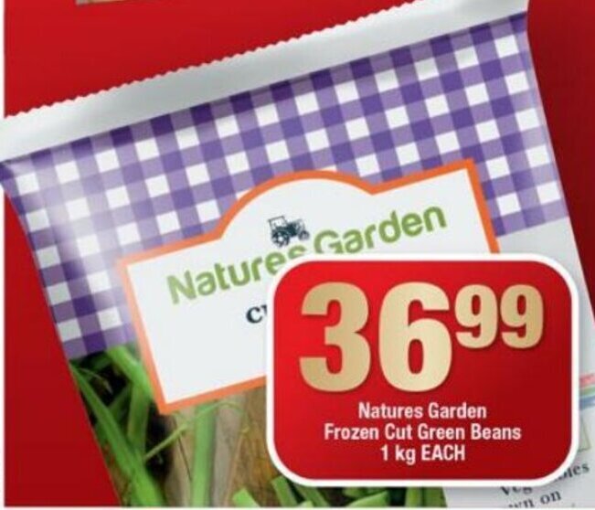 Natures Garden Frozen Cut Green Beans Kg Offer At Ok Foods