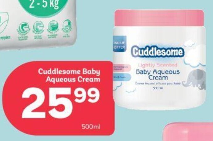 Cuddlesome Baby Aqueous Cream 500ml Offer At PEP