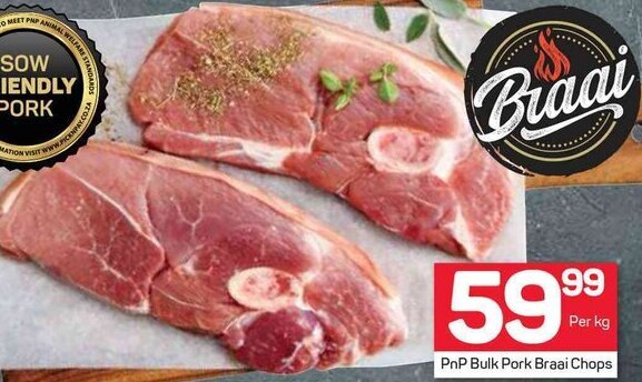 Pnp Bulk Pork Braai Chops Offer At Pick N Pay