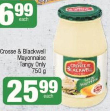 Crosse Blackwell Mayonnaise Tangy G Offer At Spar