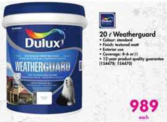 Dulux Weatherguard L Offer At Makro