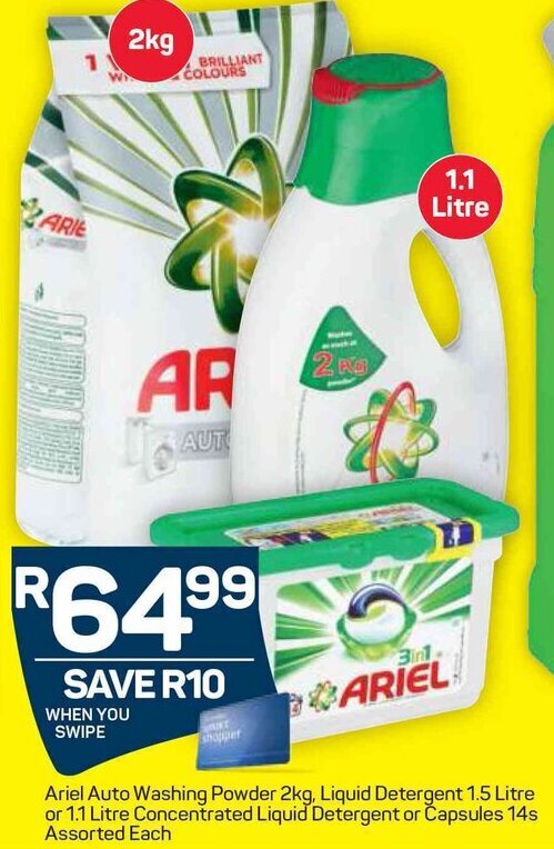 Ariel Auto Washing Powder Kg Liquid Detergent L Or L