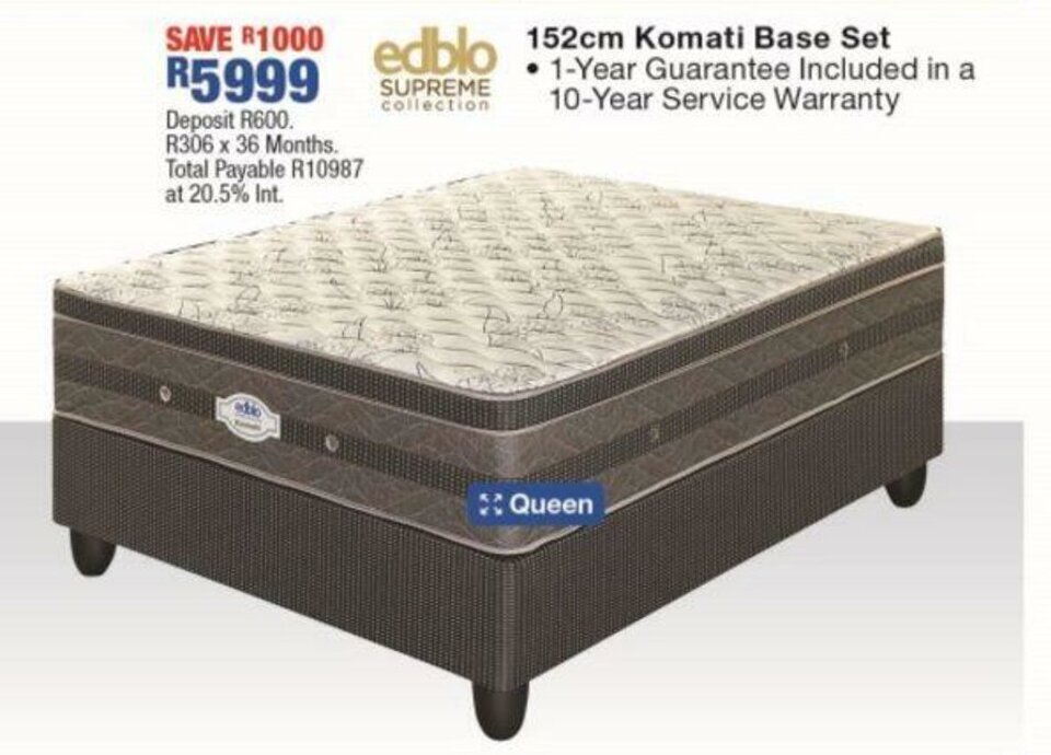 Edblo Cm Komati Base Set Offer At Ok Furniture