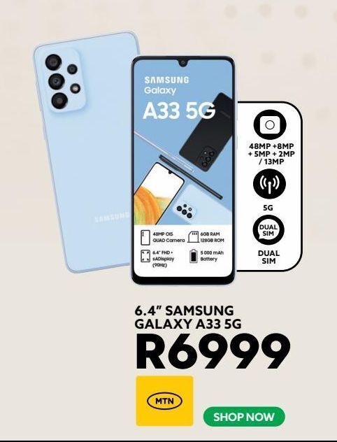 6 4 Samsung Galaxy A33 5g Offer At Ackermans